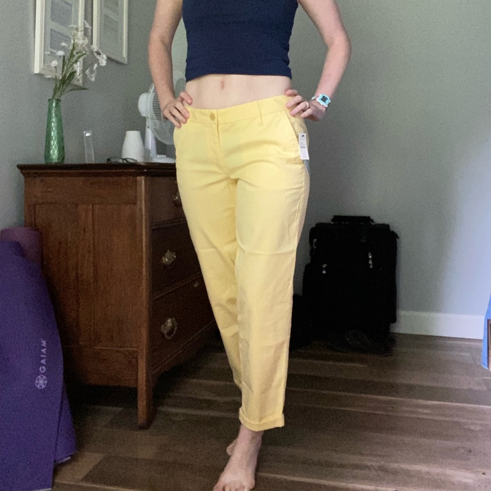 TALBOTS Yellow Girlfriend Chinos - Picture 2 of 5